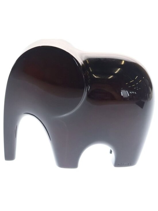 Hermes Samarcande Horsehead Paperweight Natural Mahogany New  Hermes Paperweight Rao Figurine Object Brown